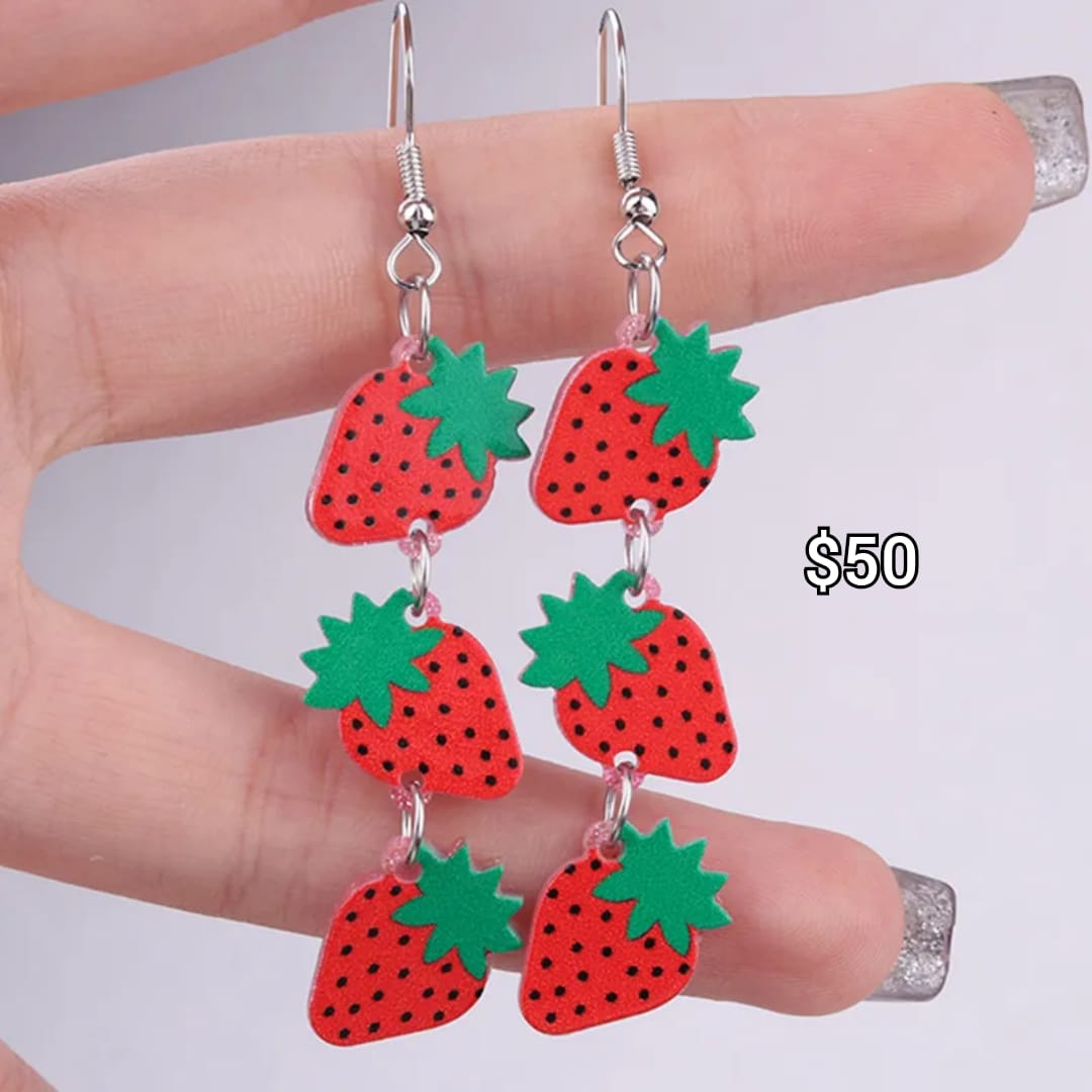 arete de fresas largo