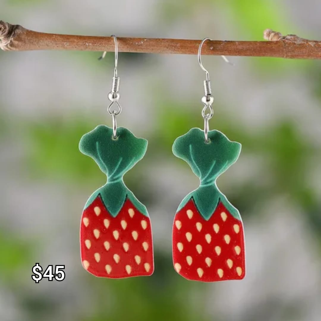 arete en forma de dulce de sandía