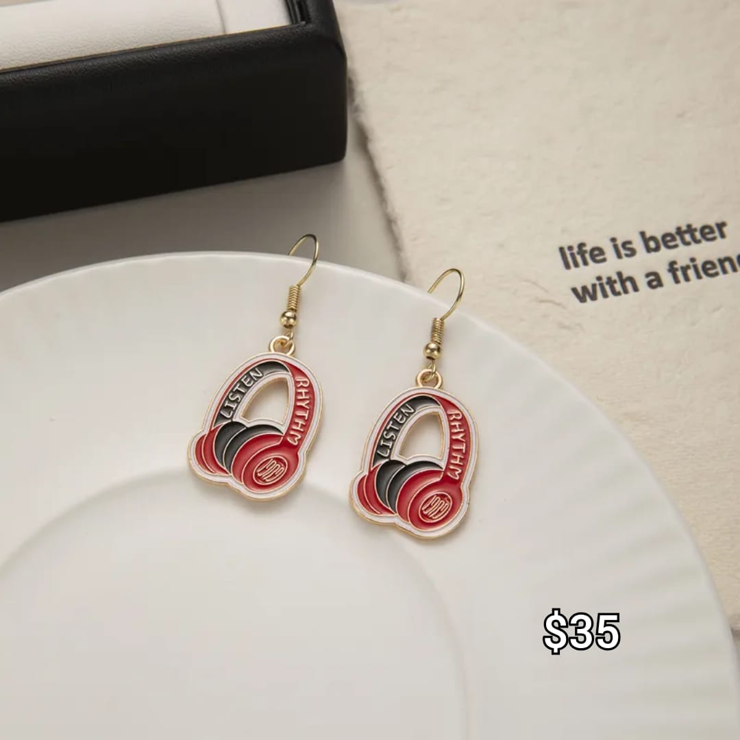 arete de gancho en forma de audífonos