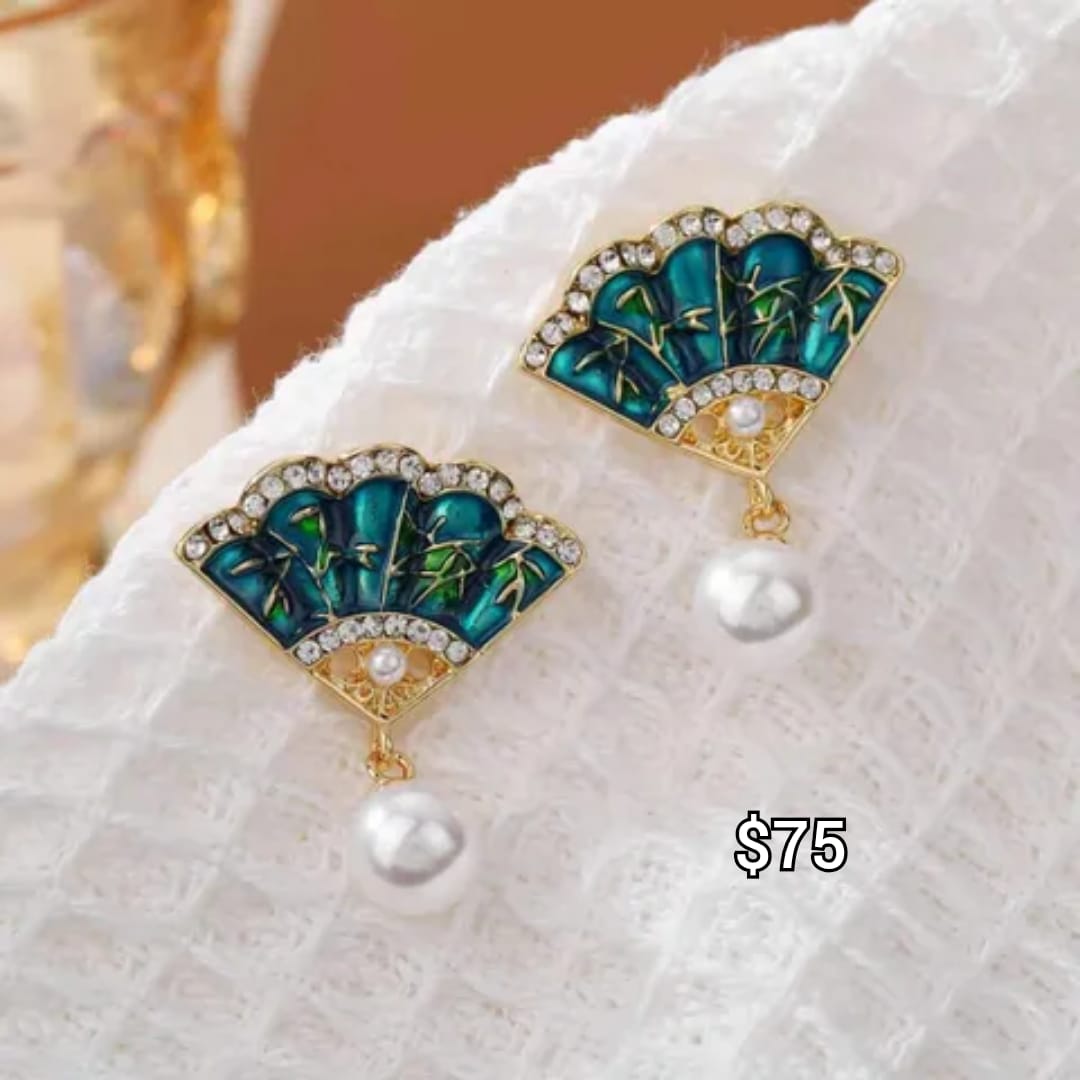 arete de clip en forma de abanico