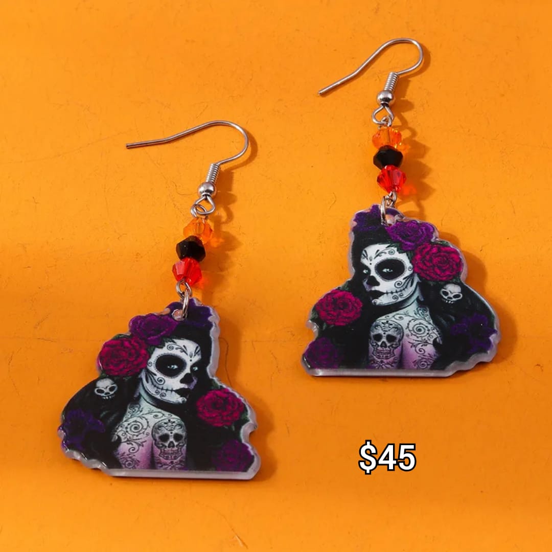 arete en forma de catrina 2d