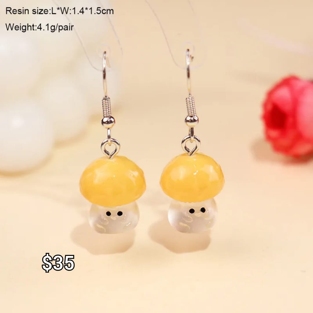 arete hongo bebe amarillo