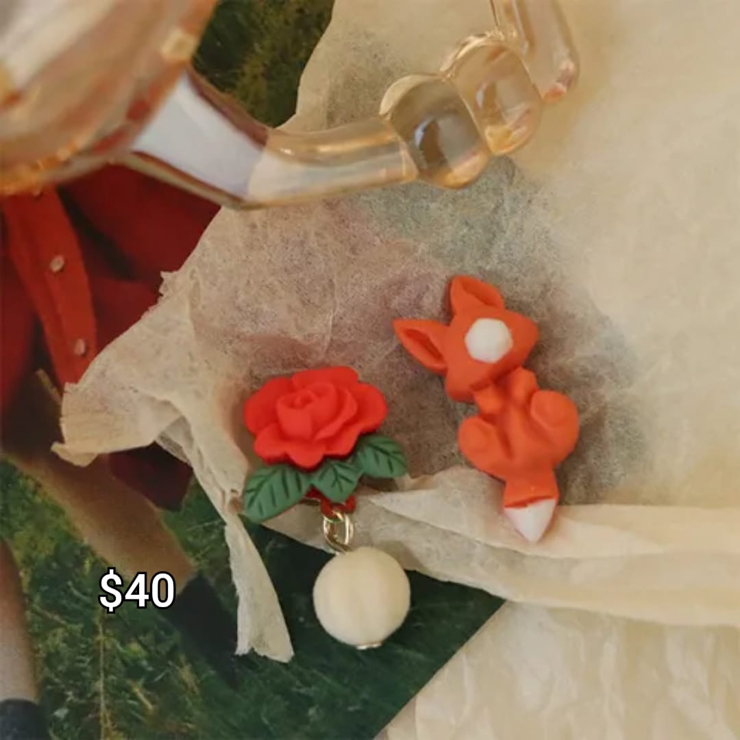 arete zorrito naranja