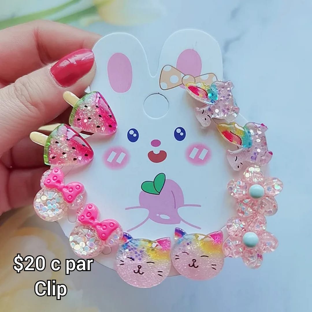 arete de clip para niña