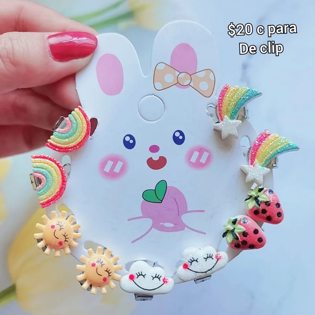 arete para niña de clip