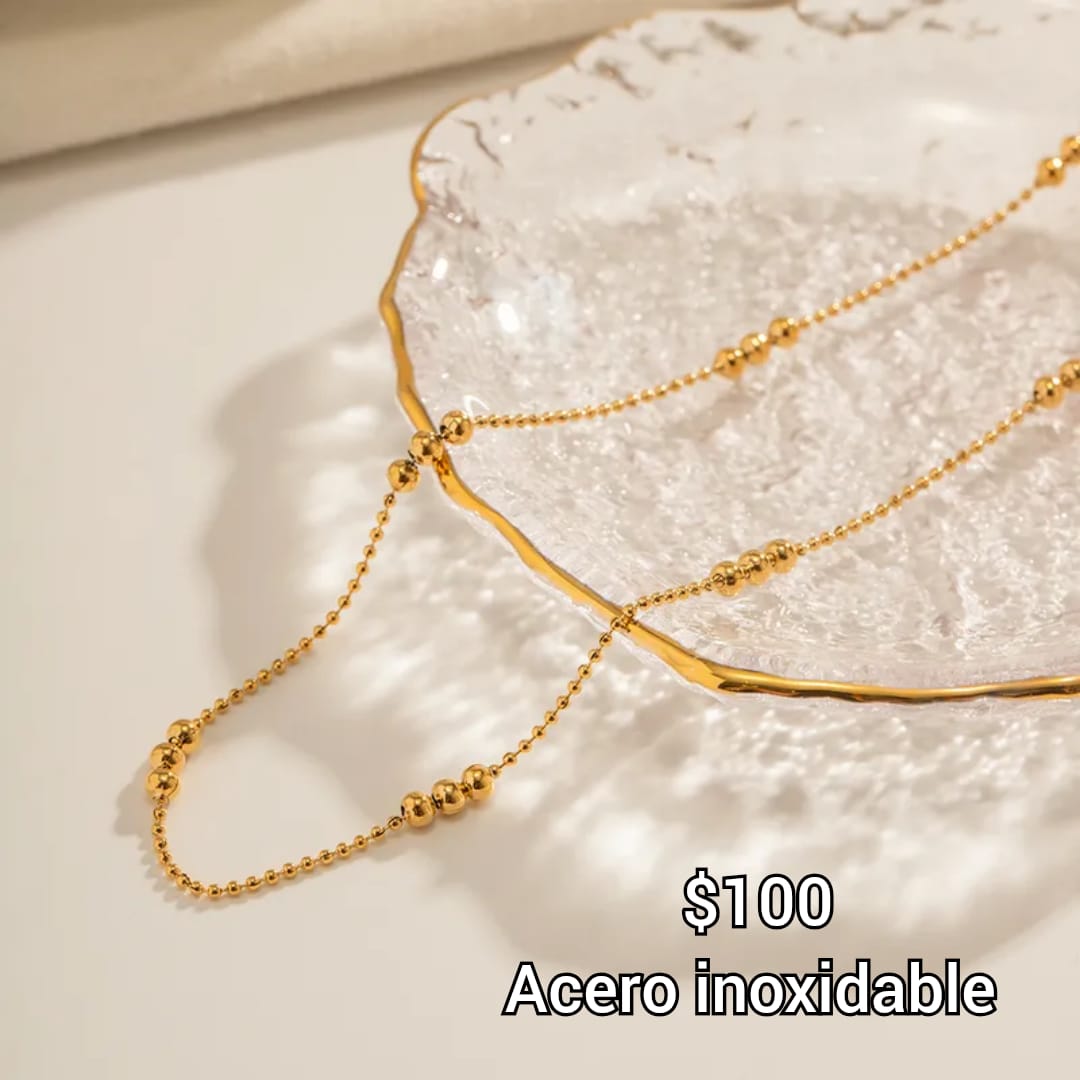 collar de bolitas muy elegante
