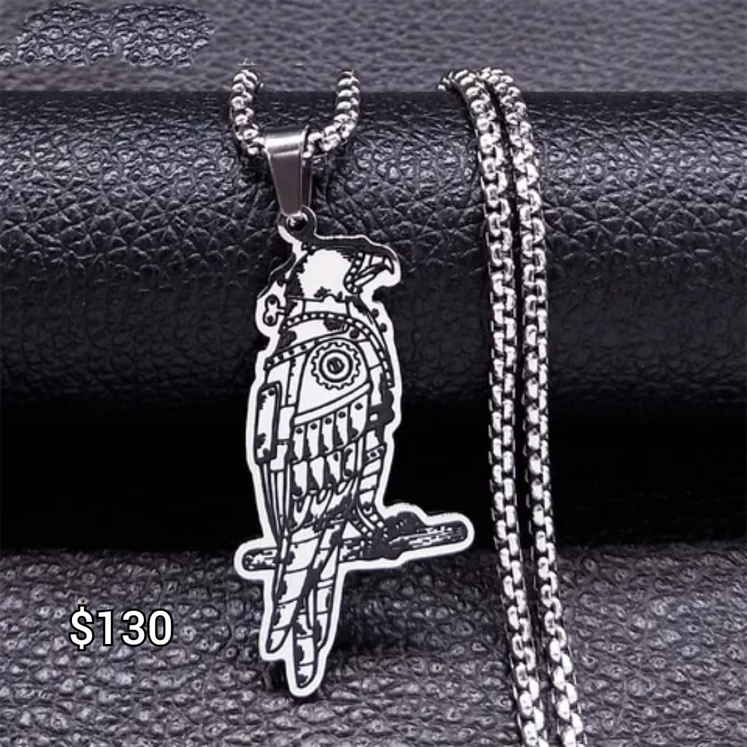 collar halcón acero inoxidable