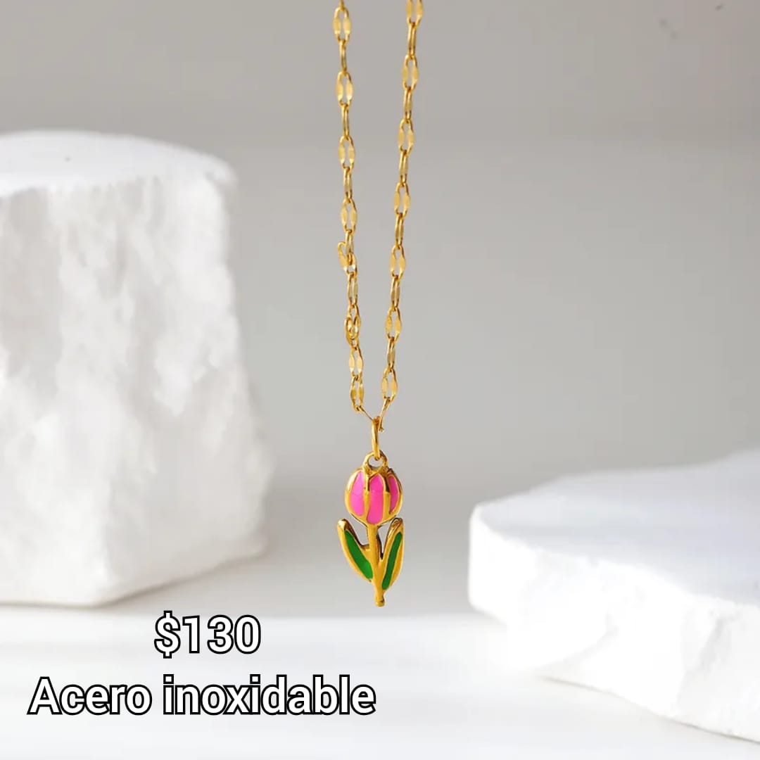 collar tulipán rojo