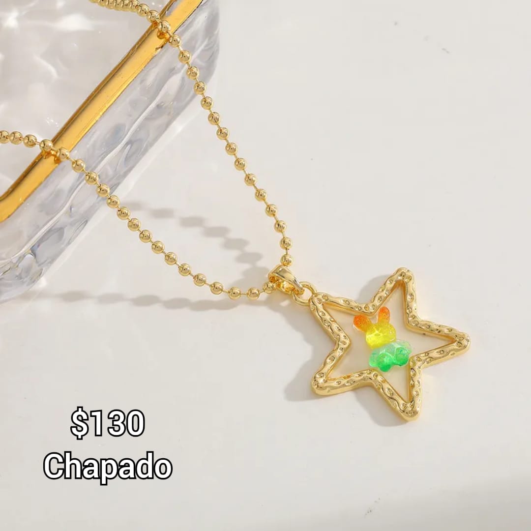 collar corazón estrella